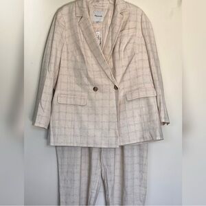 New Madewell Caldwell Double-breasted Blazer & Pants Ghent Plaid
Windowpane